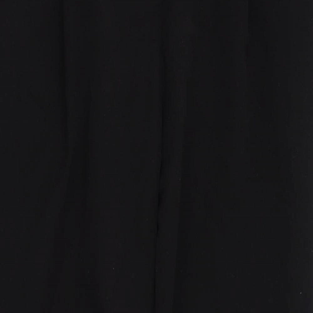 Dorothy Perkins Womens Black  Polyester Trousers  Size 12 L28 in Regular Zip
