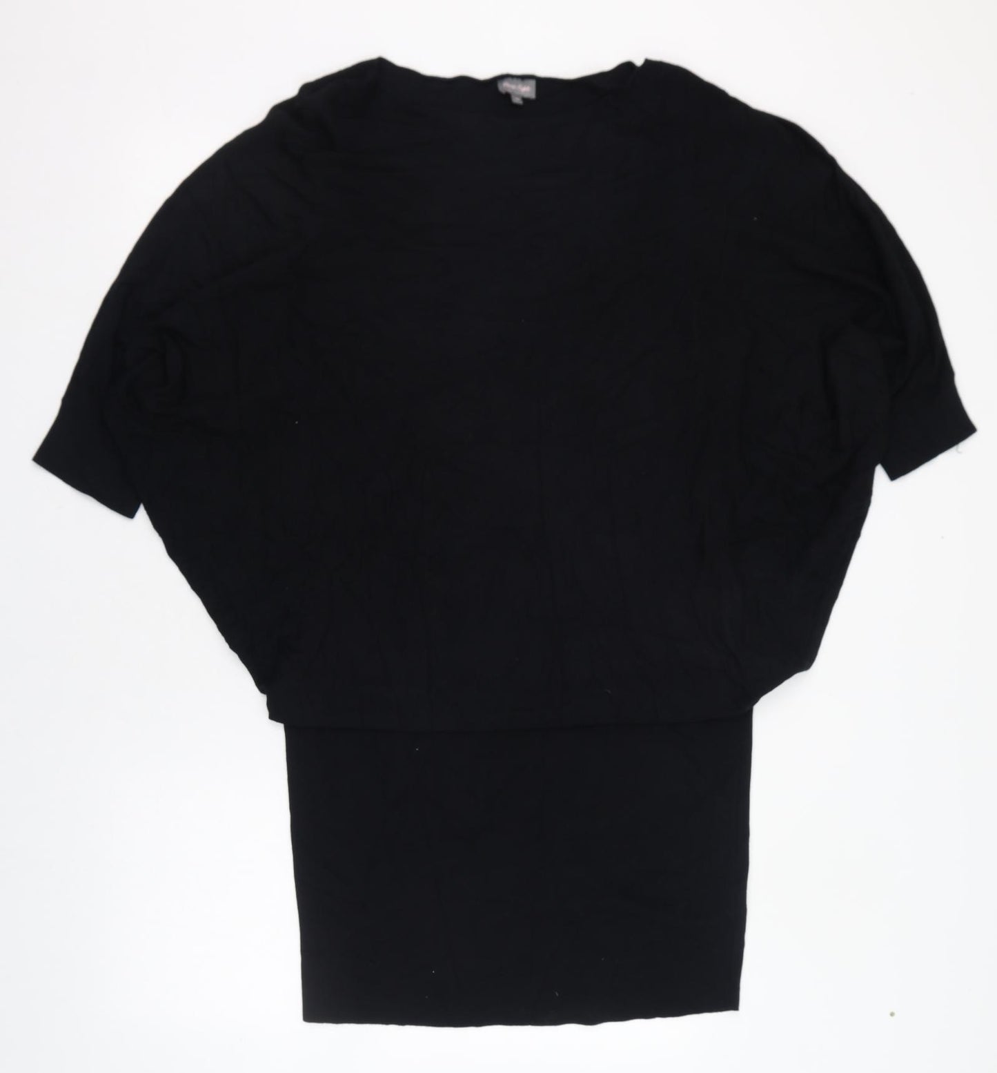 Phase Eight Womens Black  Viscose T-Shirt Dress  Size 14  Round Neck Pullover
