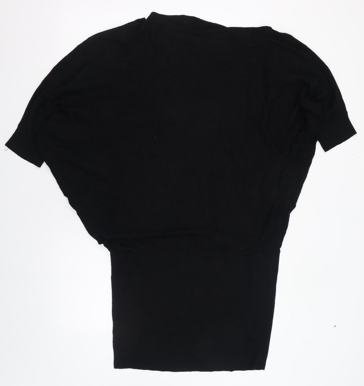 Phase Eight Womens Black  Viscose T-Shirt Dress  Size 14  Round Neck Pullover