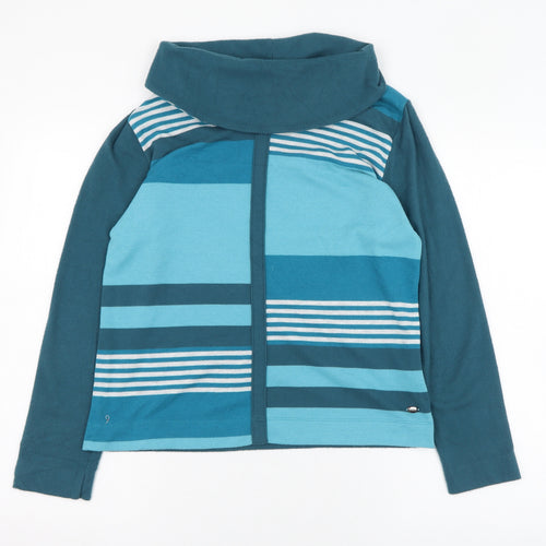 Tigi Womens Blue Roll Neck Striped Polyester Pullover Jumper Size 10