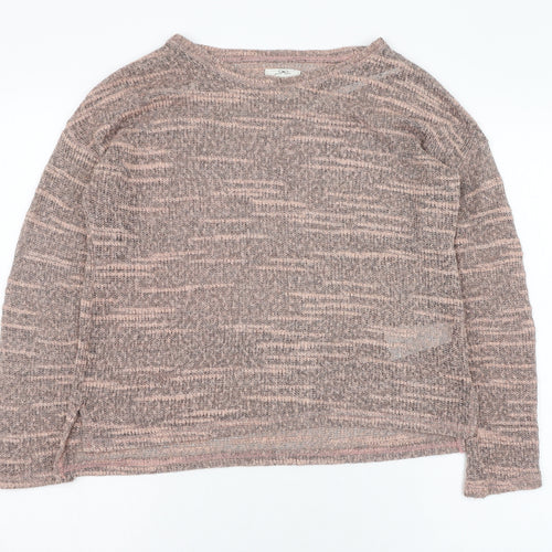 New Look Womens Pink Round Neck  Polyester Pullover Jumper Size 8
