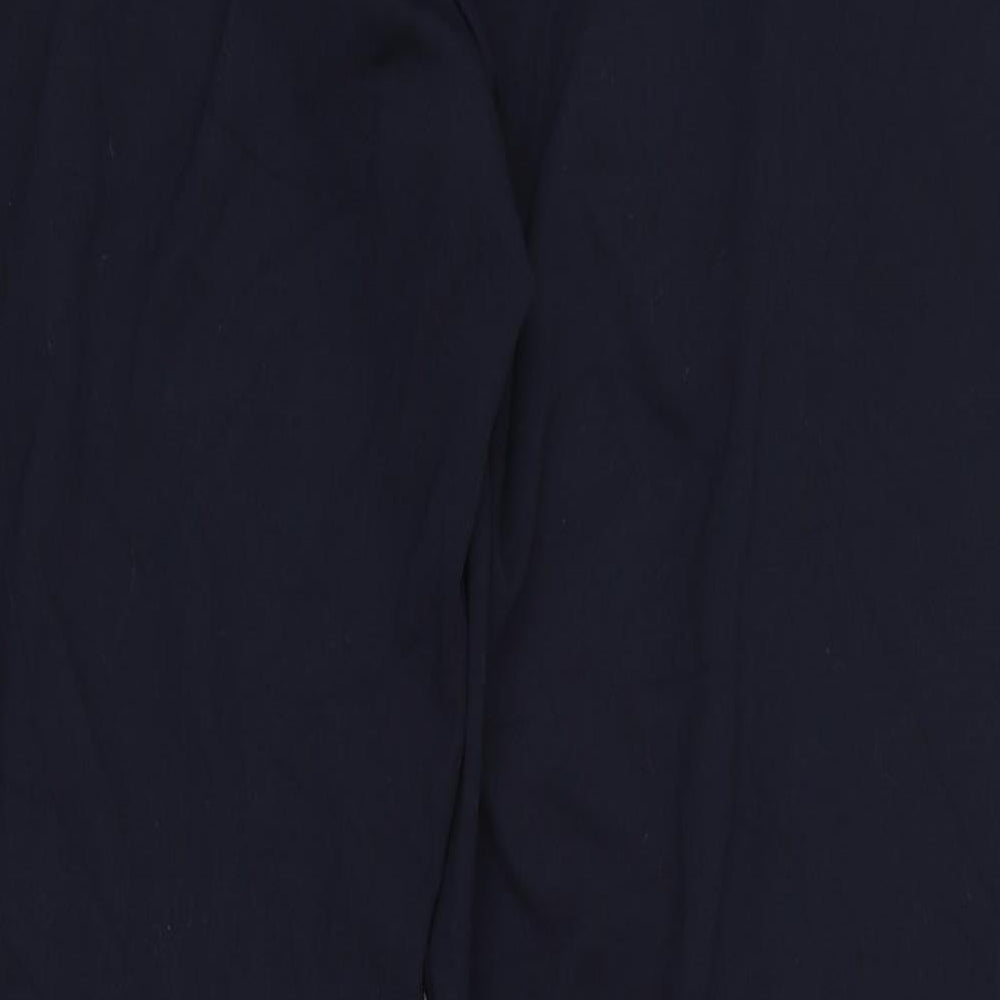 Marks and Spencer Womens Blue  Viscose Trousers  Size 16 L30 in Regular