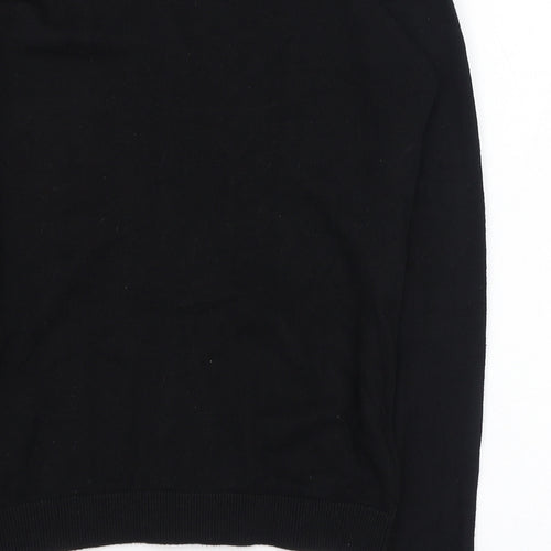 Primark Womens Black V-Neck  Cotton Cardigan Jumper Size 12