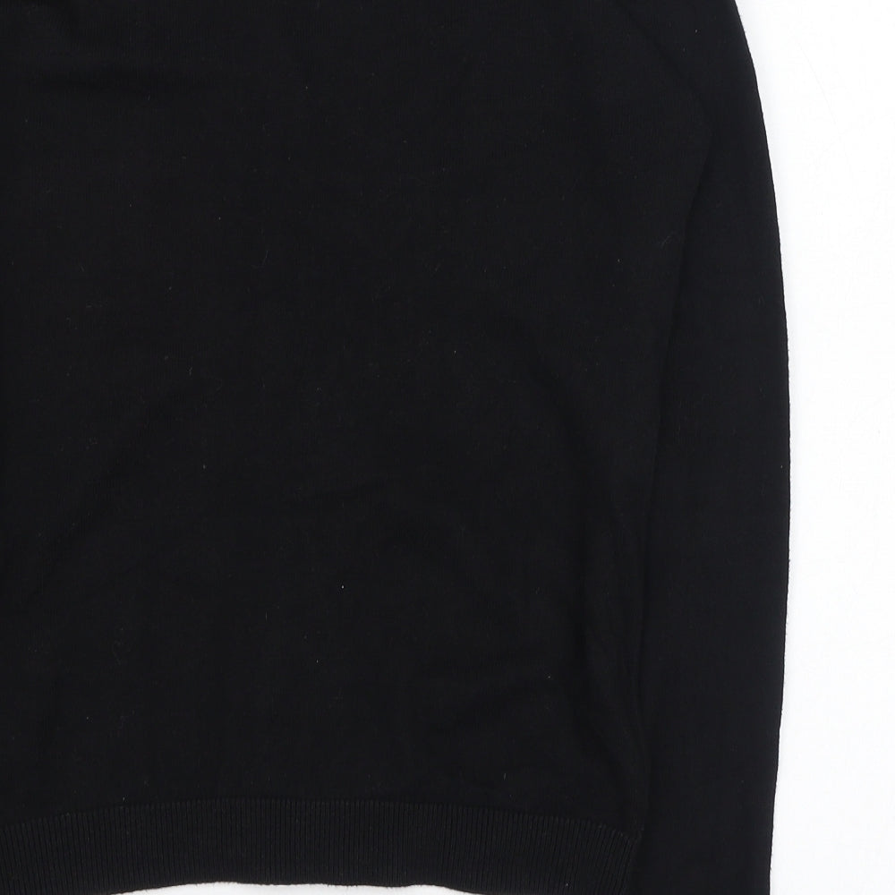 Primark Womens Black V-Neck  Cotton Cardigan Jumper Size 12