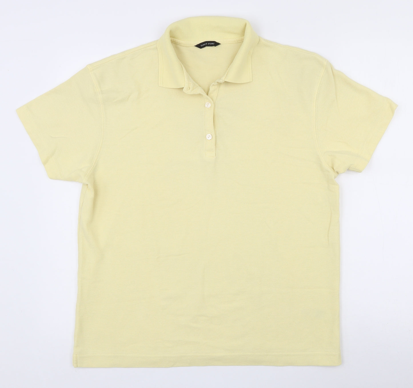 Dunnes Stores Womens Yellow  Cotton Basic Polo Size 18 Collared - 18-20