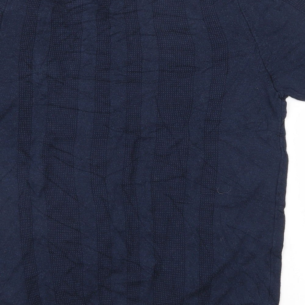 Autograph Mens Blue  Viscose  Polo Size M Collared Pullover