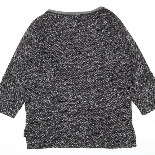 Papaya Womens Grey Round Neck  Polyester Pullover Jumper Size 10