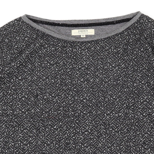 Papaya Womens Grey Round Neck  Polyester Pullover Jumper Size 10