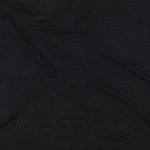 PLanet Womens Black Boat Neck  Acrylic Pullover Jumper Size M
