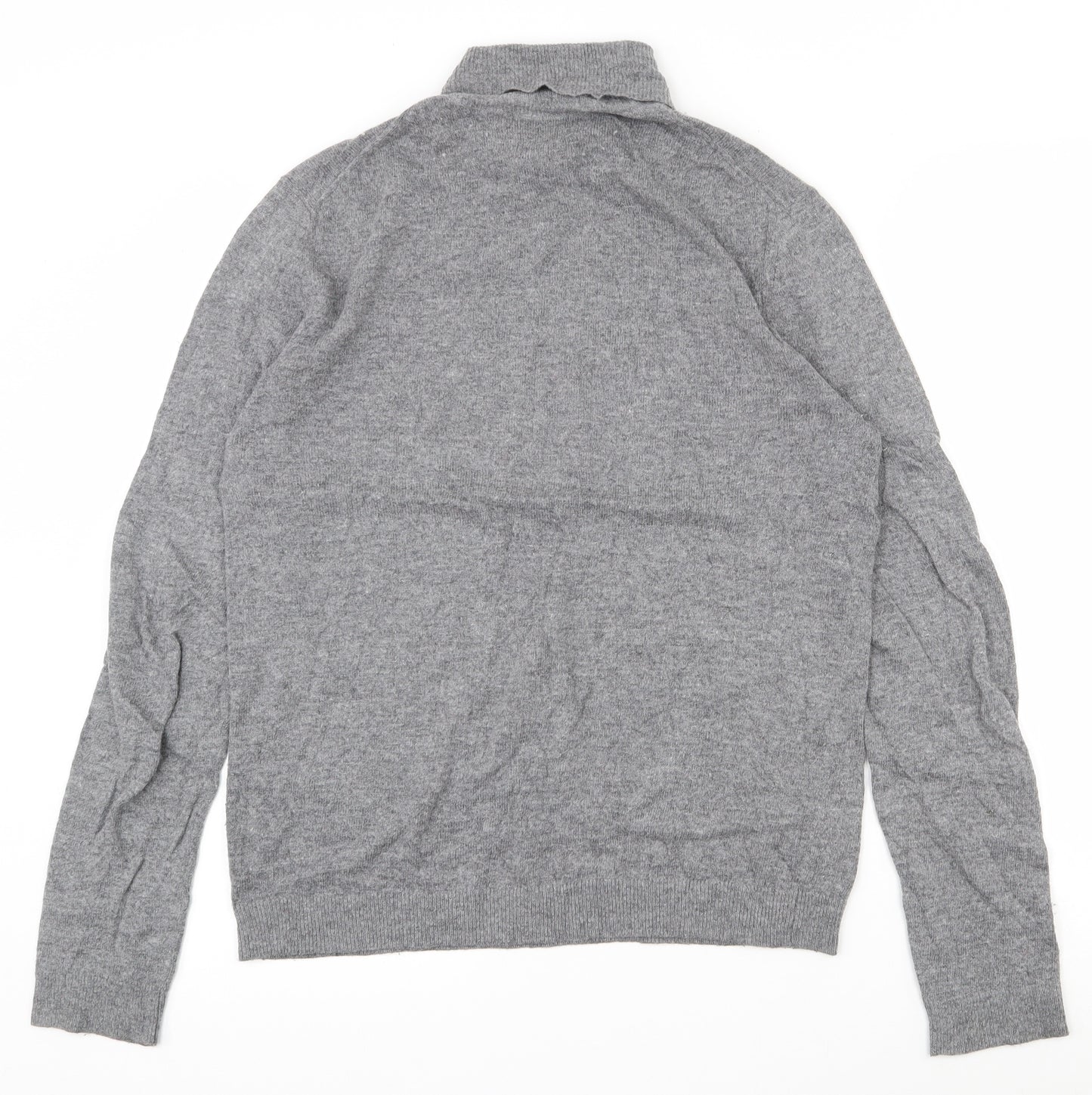 Topman Mens Grey Roll Neck  Polyester Pullover Jumper Size M