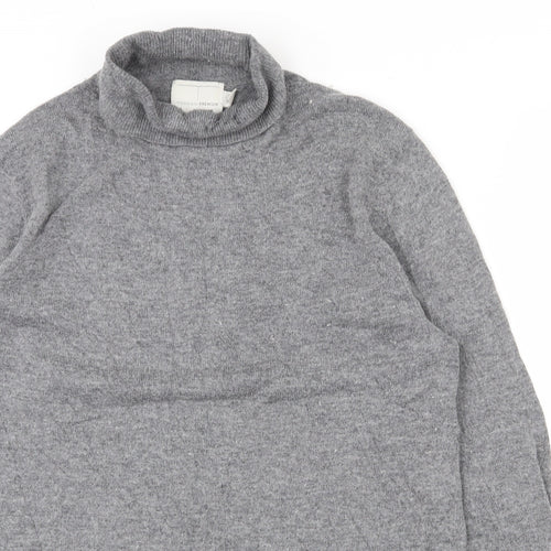Topman Mens Grey Roll Neck  Polyester Pullover Jumper Size M