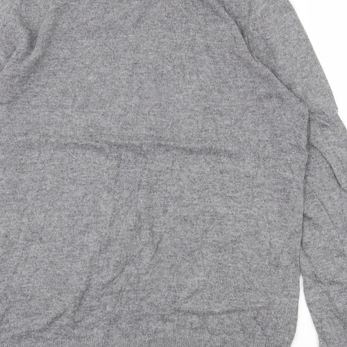 Topman Mens Grey Roll Neck  Polyester Pullover Jumper Size M