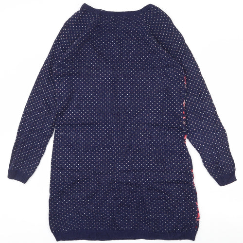 TU Womens Multicoloured Fair Isle Viscose Jumper Dress  Size 12  Round Neck Pullover