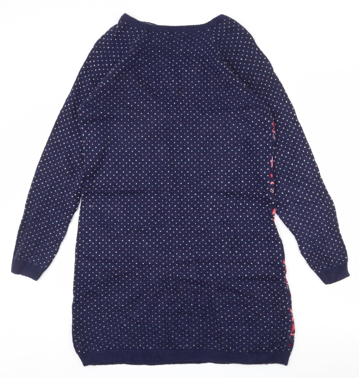 TU Womens Multicoloured Fair Isle Viscose Jumper Dress  Size 12  Round Neck Pullover