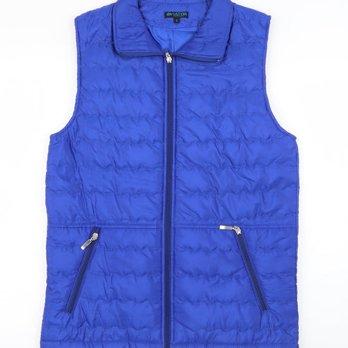 Aviator London Womens Blue   Gilet Coat Size S  Zip