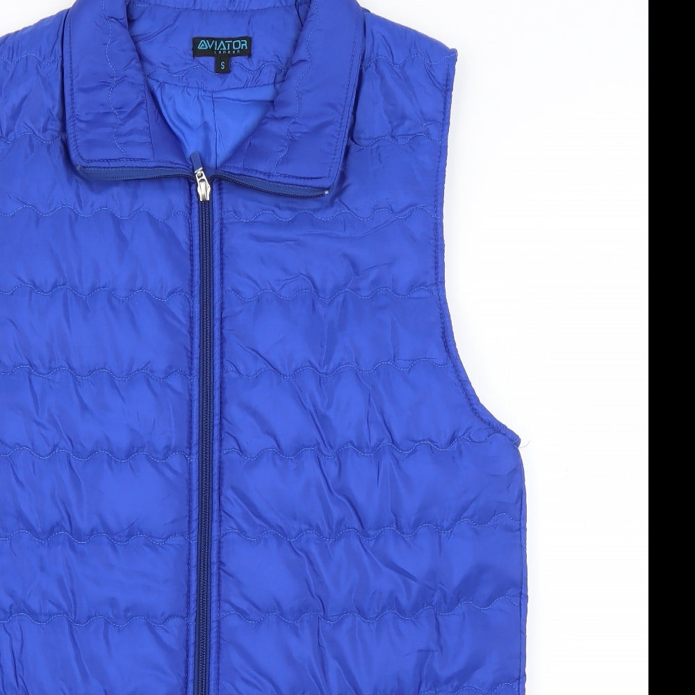 Aviator London Womens Blue   Gilet Coat Size S  Zip
