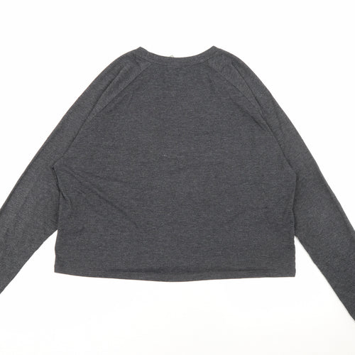 ASOS Womens Grey Crew Neck  Polyester Pullover Jumper Size 12