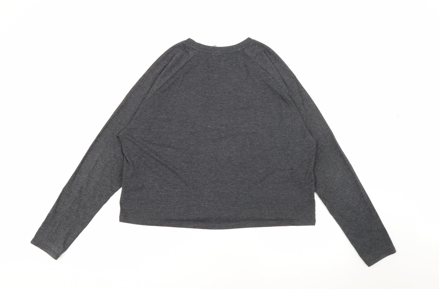 ASOS Womens Grey Crew Neck  Polyester Pullover Jumper Size 12