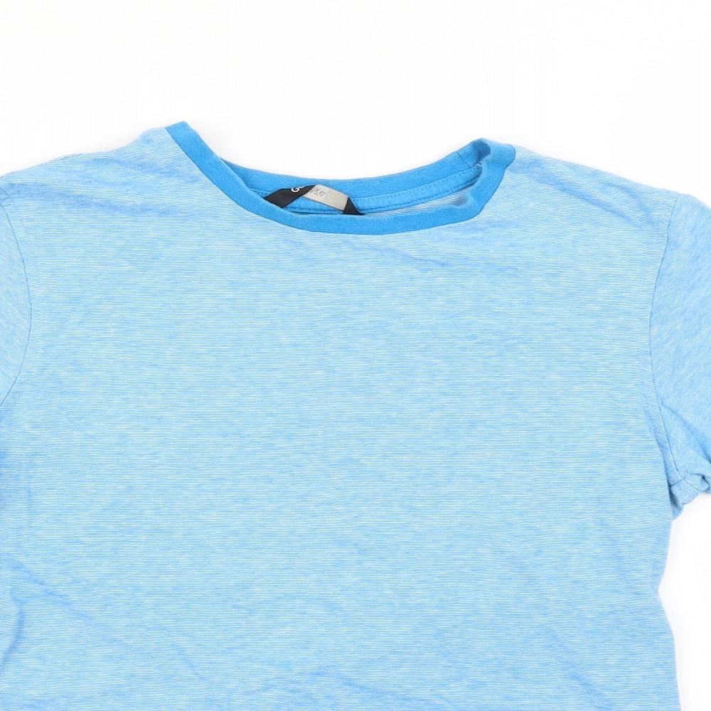 George Boys Blue  Cotton Basic T-Shirt Size 10-11 Years Crew Neck