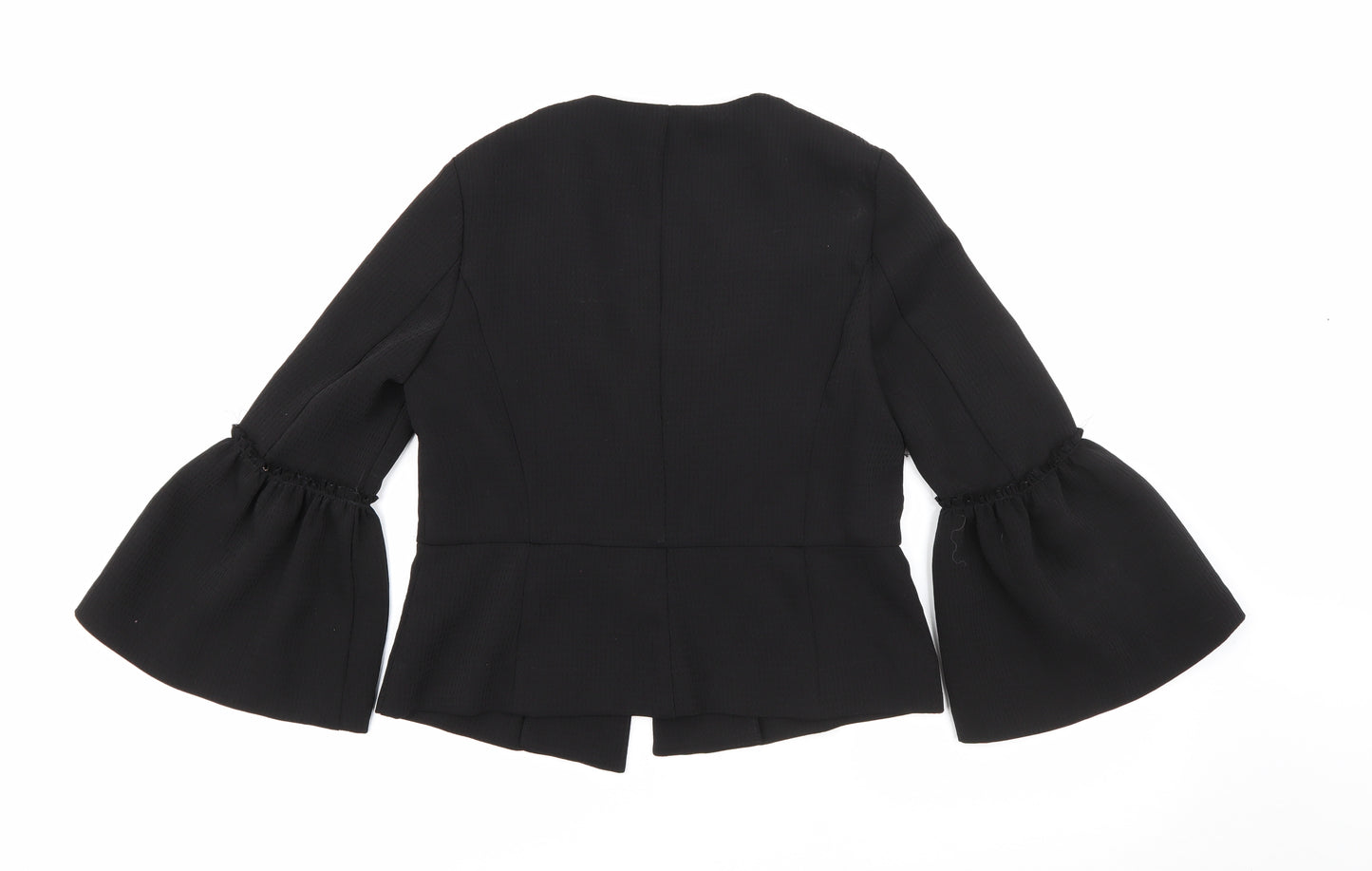 Zara Womens Black Round Neck  Polyester Cardigan Jumper Size XS