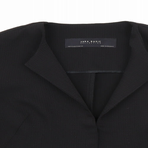 Zara Womens Black Round Neck  Polyester Cardigan Jumper Size XS