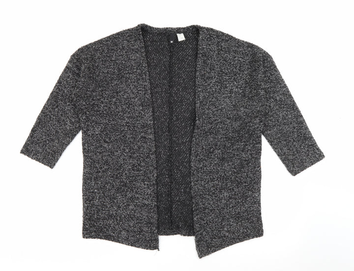 H&M Womens Grey V-Neck Acrylic Cardigan Jumper Size M