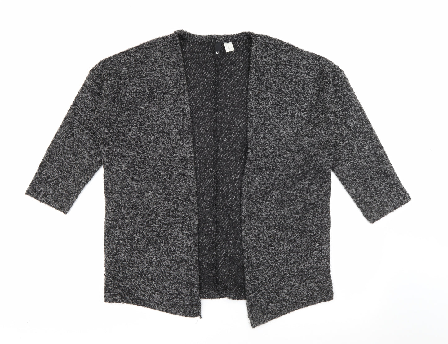 H&M Womens Grey V-Neck  Acrylic Cardigan Jumper Size M