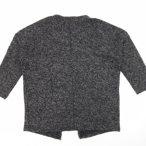 H&M Womens Grey V-Neck  Acrylic Cardigan Jumper Size M