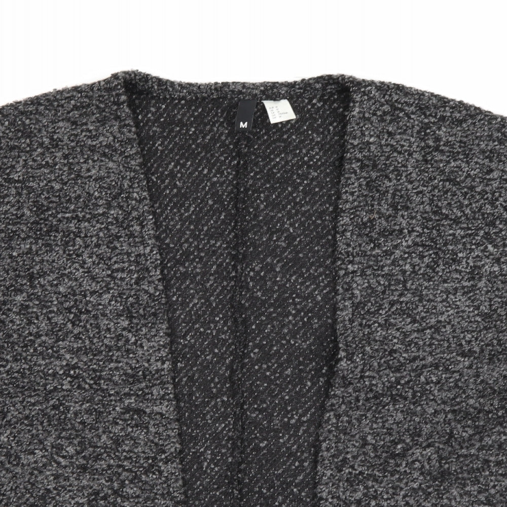 H&M Womens Grey V-Neck  Acrylic Cardigan Jumper Size M