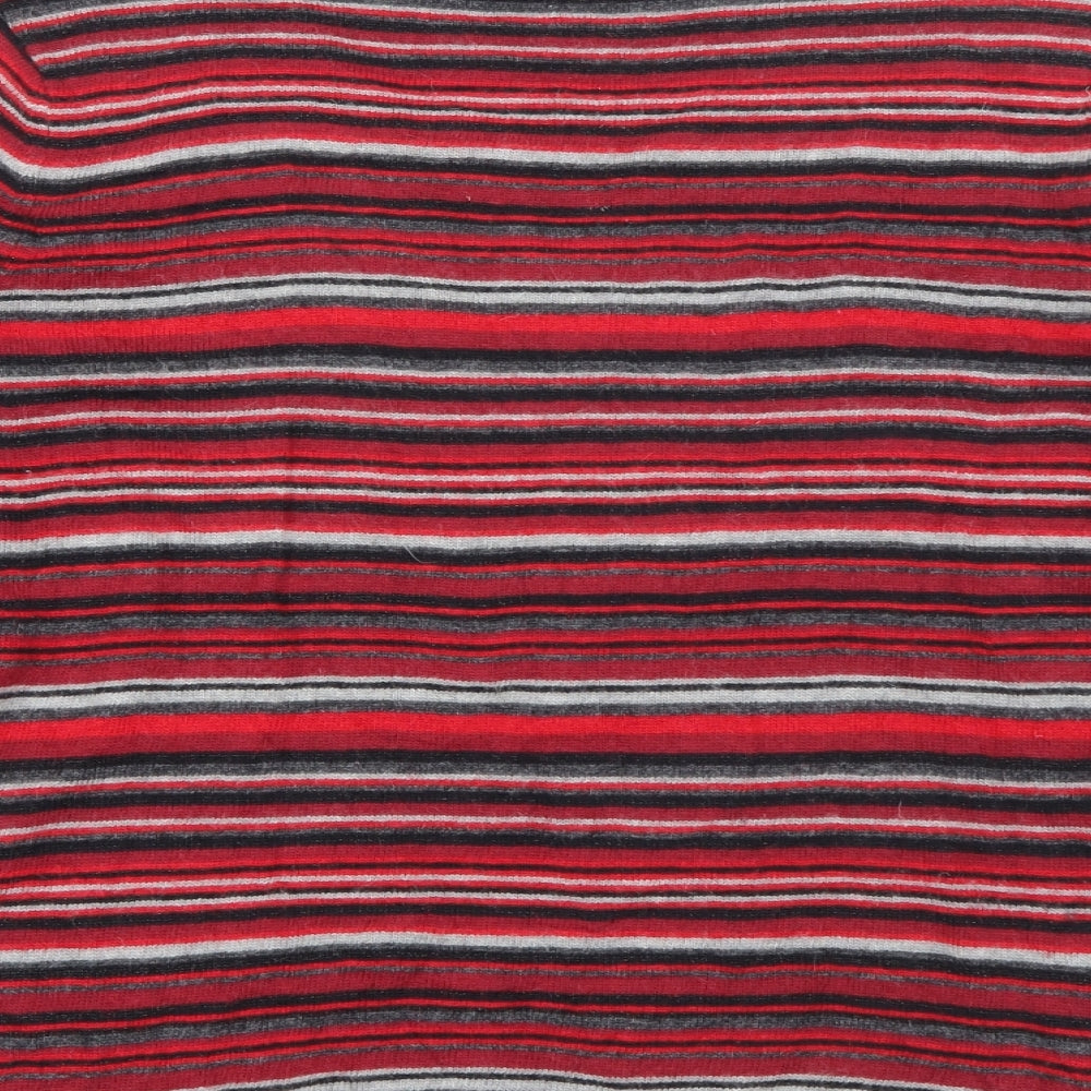 Precis Womens Red Scoop Neck Striped Viscose Pullover Jumper Size S