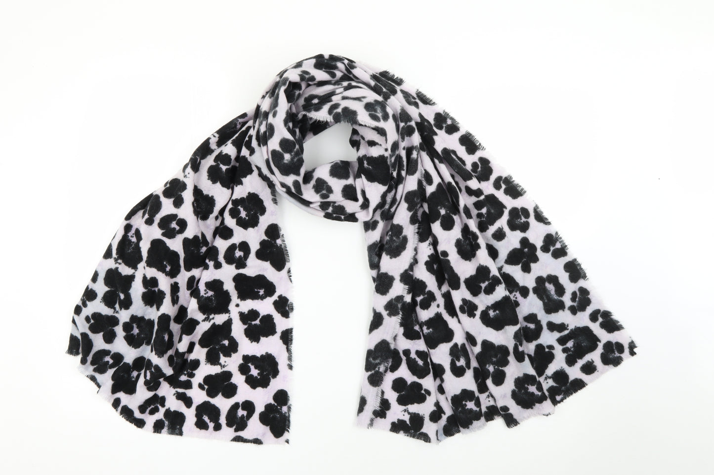 Faith Womens Purple Animal Print Acrylic  Scarf