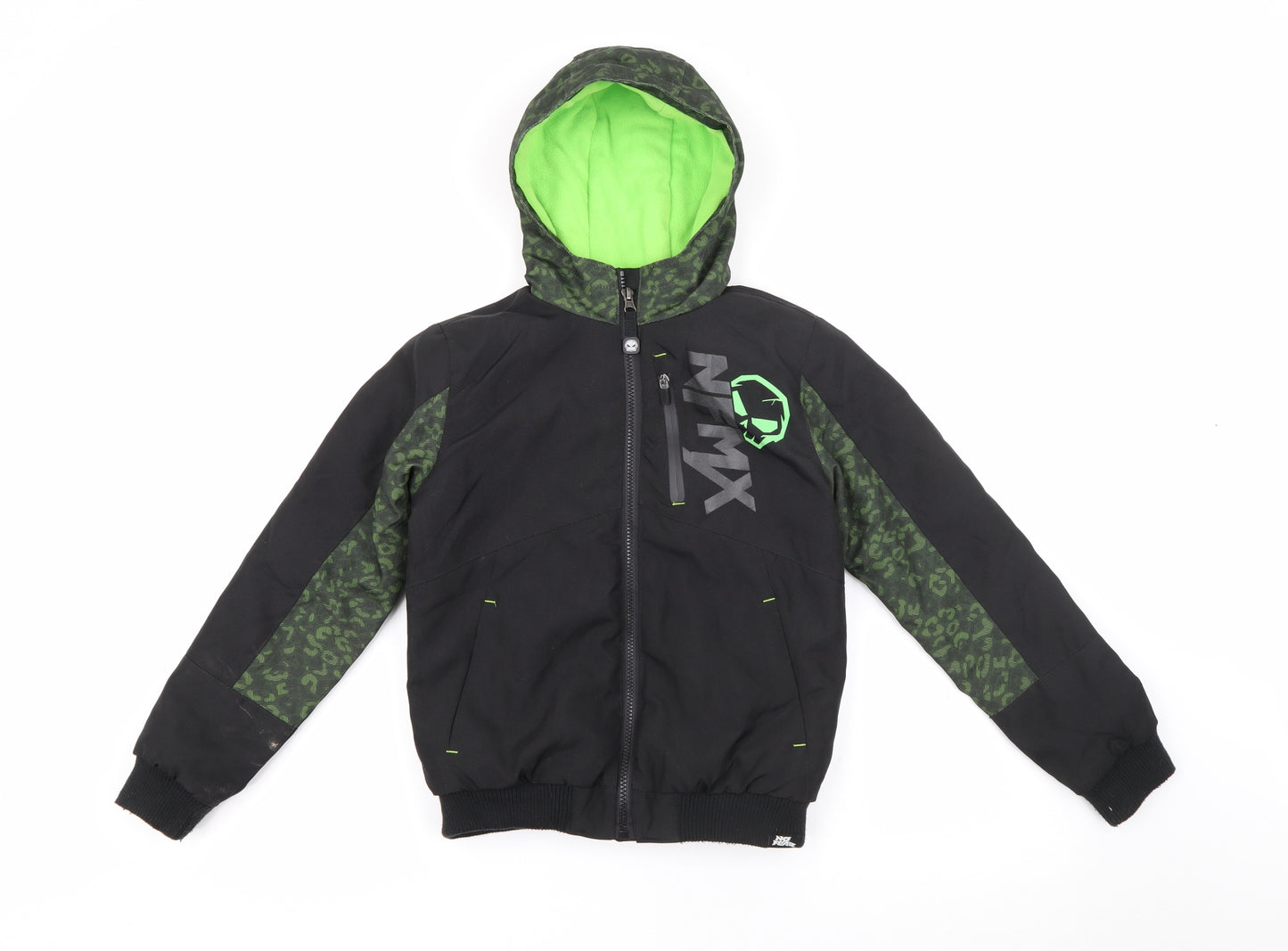 No Fear Boys Black   Jacket Coat Size 7-8 Years  Zip