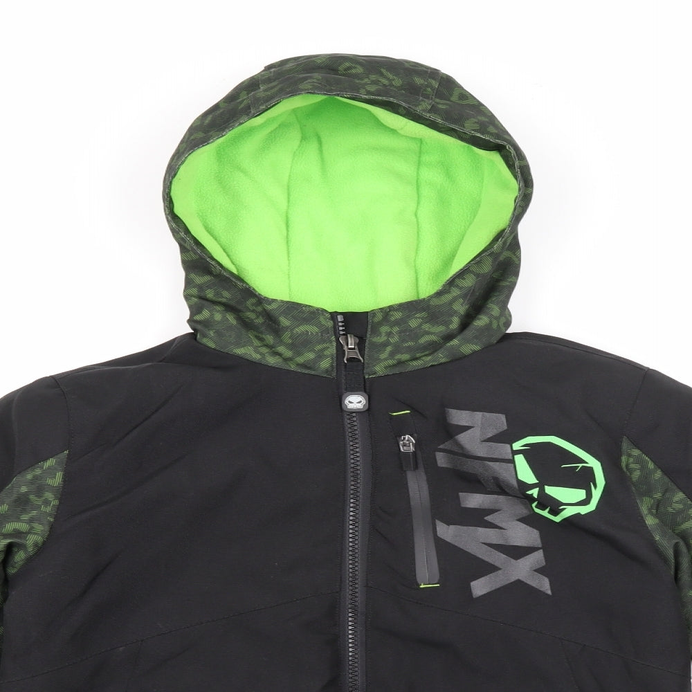 No Fear Boys Black   Jacket Coat Size 7-8 Years  Zip