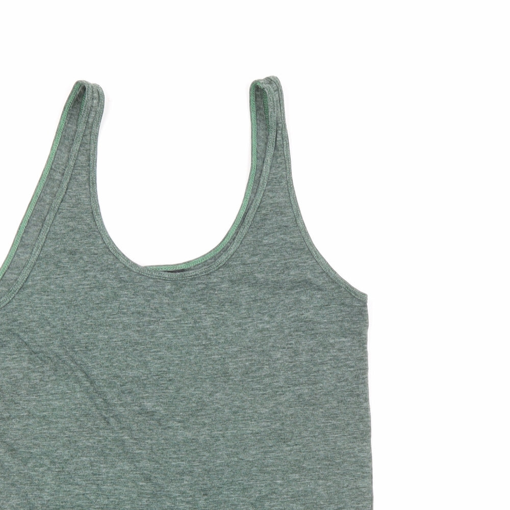 Topshop Womens Green  Polyester Camisole Tank Size 12 Scoop Neck