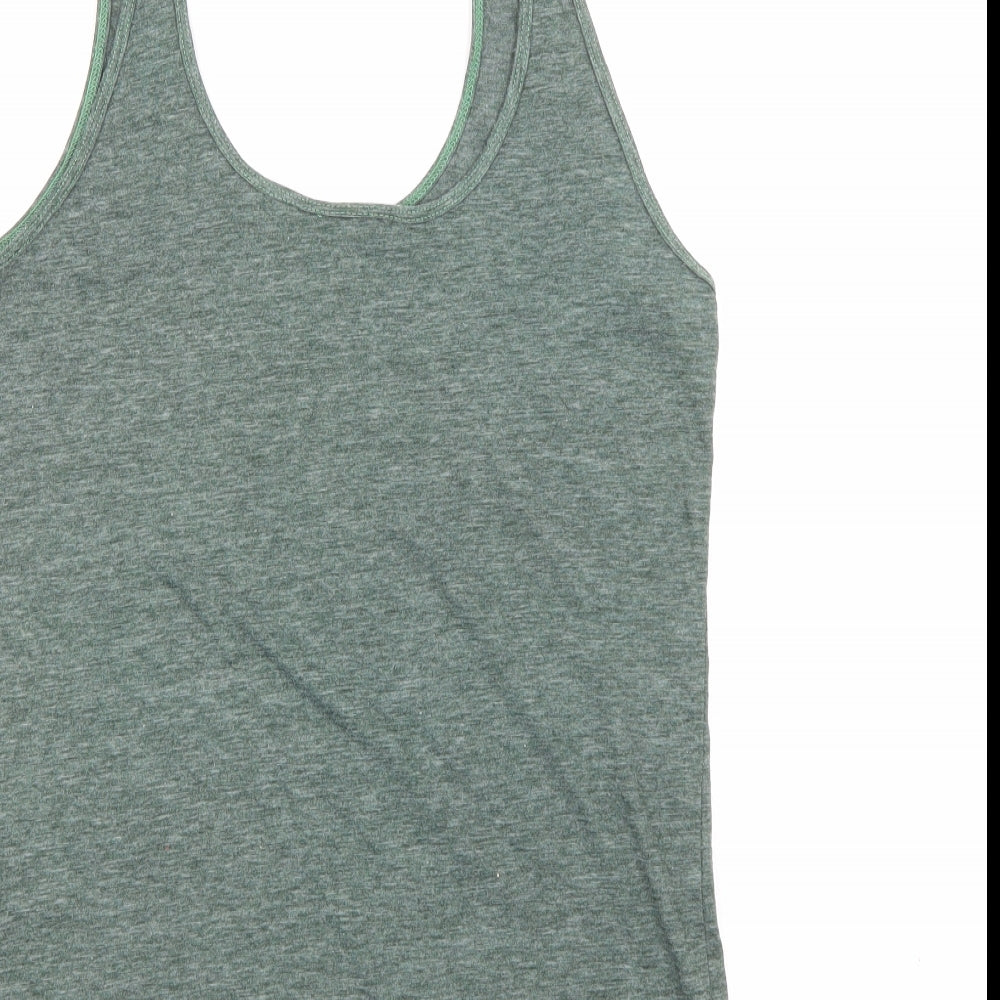 Topshop Womens Green  Polyester Camisole Tank Size 12 Scoop Neck