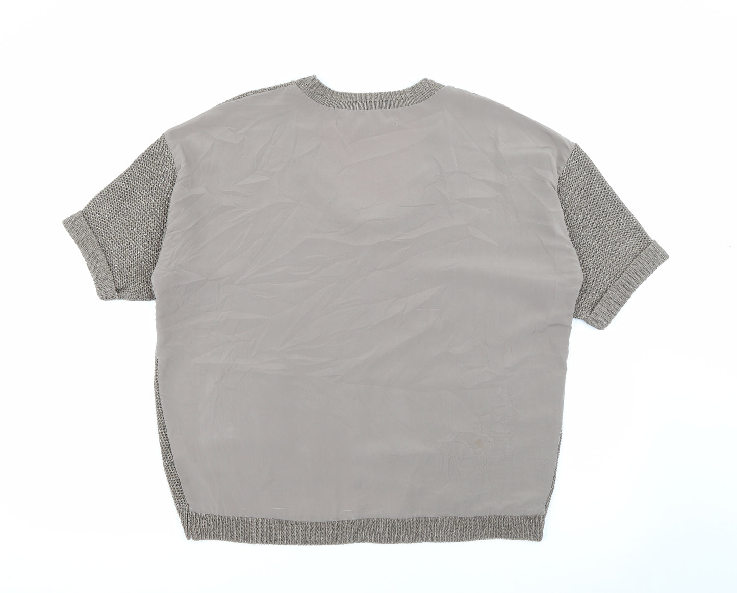 River Island Womens Brown Scoop Neck  Acrylic Pullover Jumper Size 12