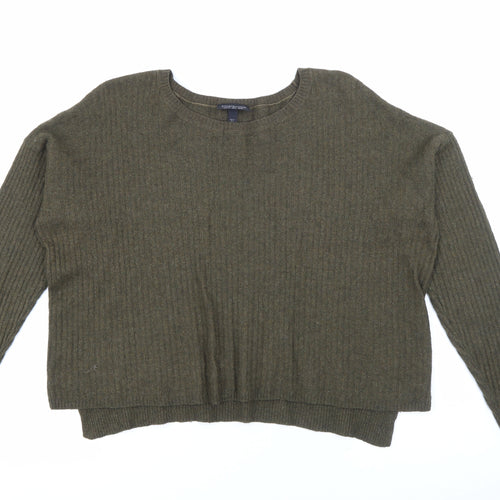 Topshop Womens Green Scoop Neck  Viscose Pullover Jumper Size 12