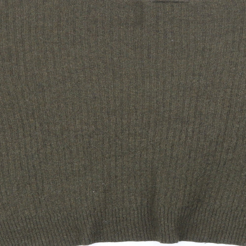 Topshop Womens Green Scoop Neck  Viscose Pullover Jumper Size 12
