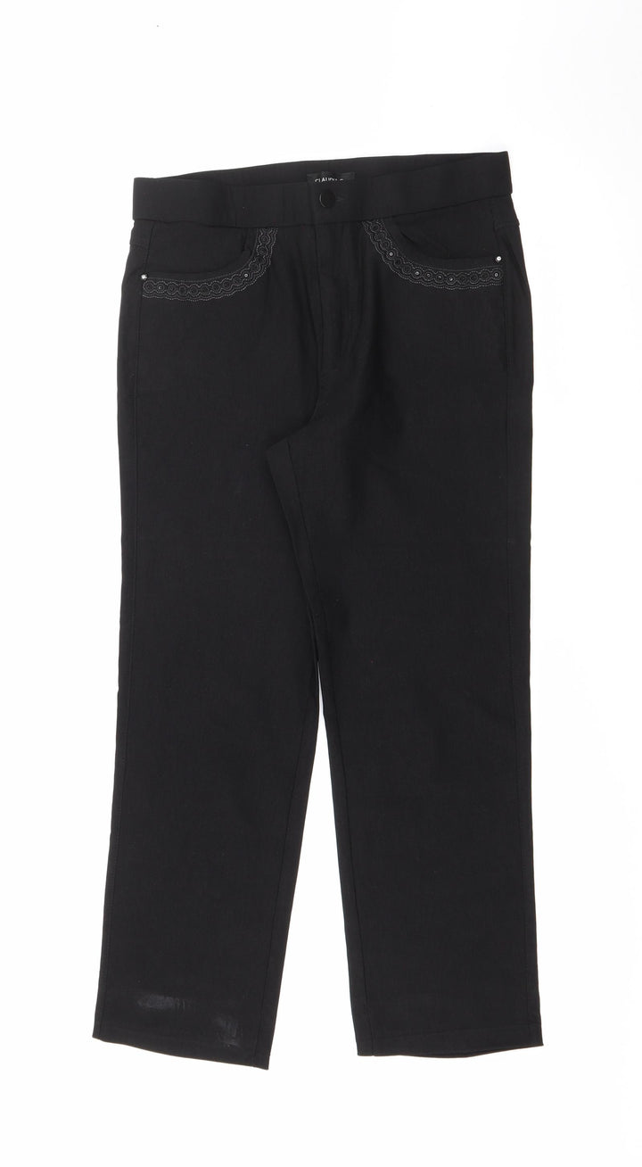 Claudia.c Womens Black Cotton Jegging Jeans Size 10 L24 in Regular Button