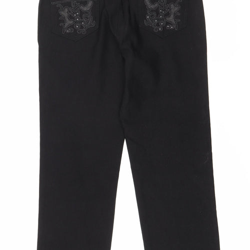 Claudia.c Womens Black  Cotton Jegging Jeans Size 10 L24 in Regular Button