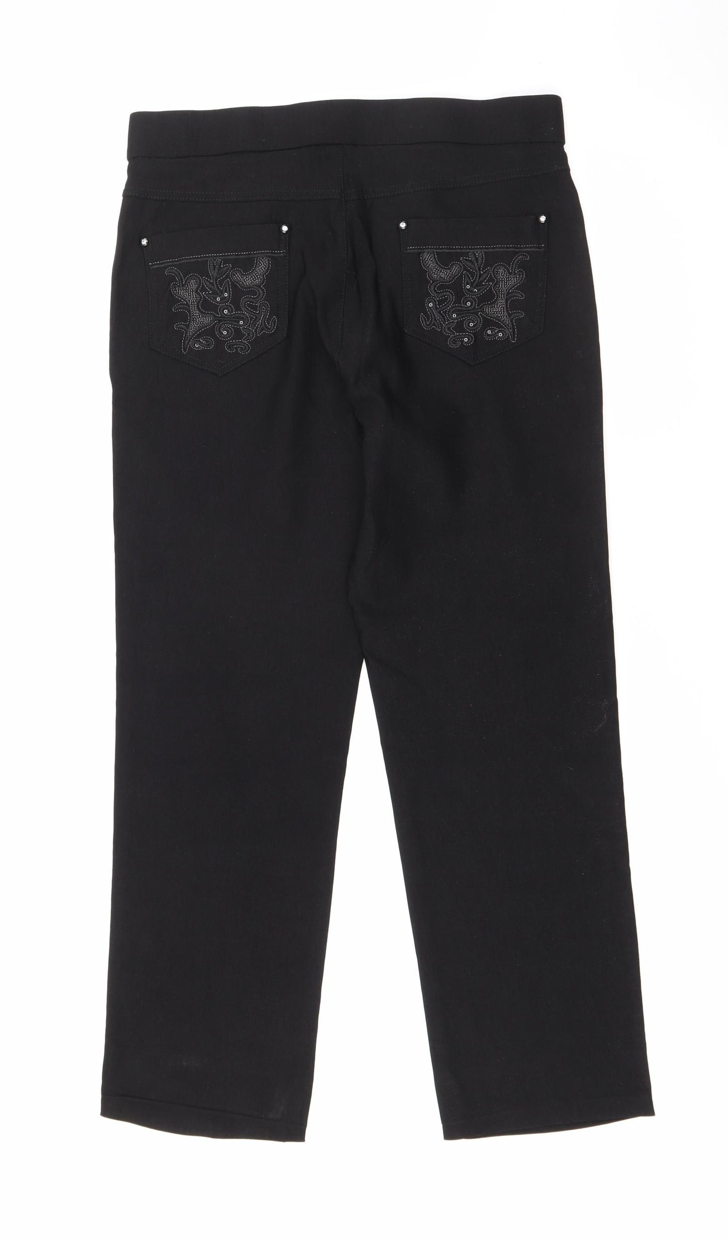 Claudia.c Womens Black  Cotton Jegging Jeans Size 10 L24 in Regular Button