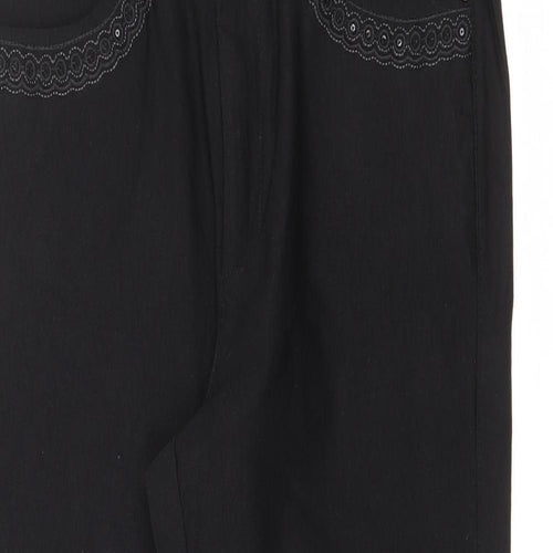 Claudia.c Womens Black  Cotton Jegging Jeans Size 10 L24 in Regular Button