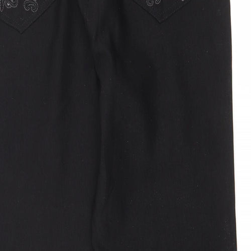 Claudia.c Womens Black  Cotton Jegging Jeans Size 10 L24 in Regular Button