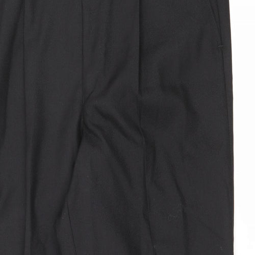Preworn Mens Black  Wool Trousers  Size 34 in L29 in Regular Button