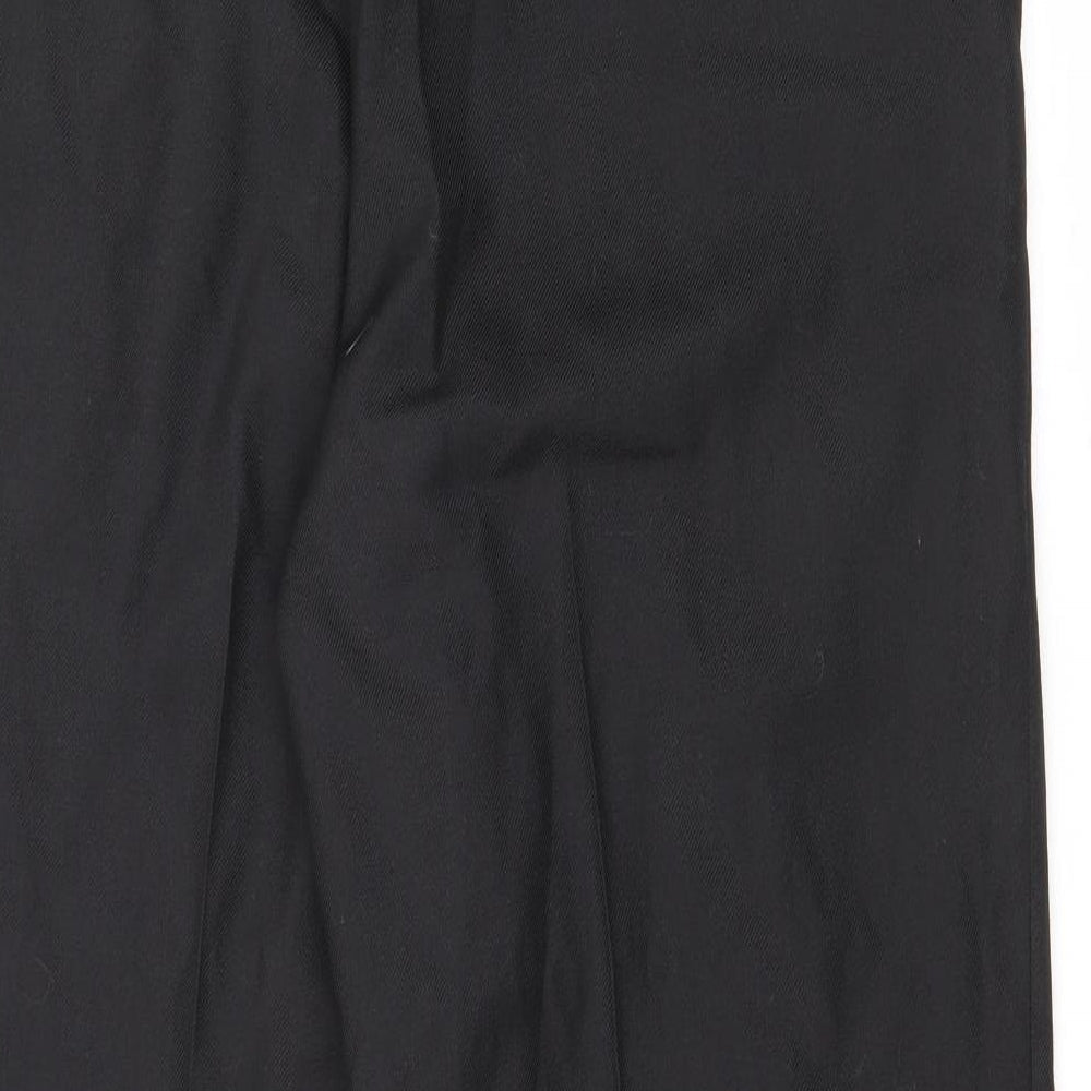 Preworn Mens Black  Wool Trousers  Size 34 in L29 in Regular Button