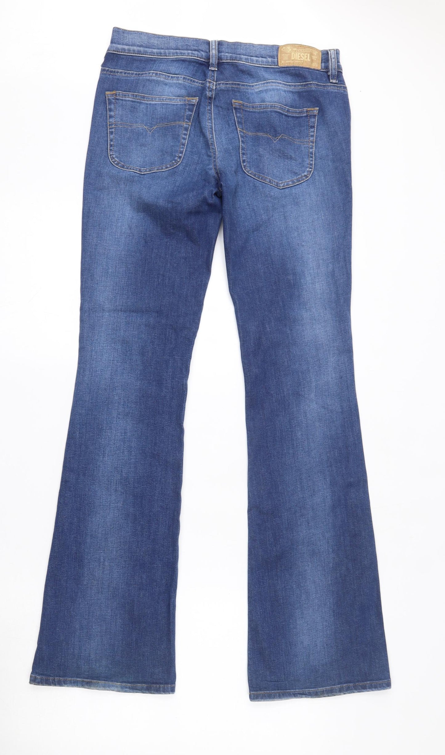 Diesel Womens Blue  Cotton Bootcut Jeans Size 28 in L32 in Slim Button
