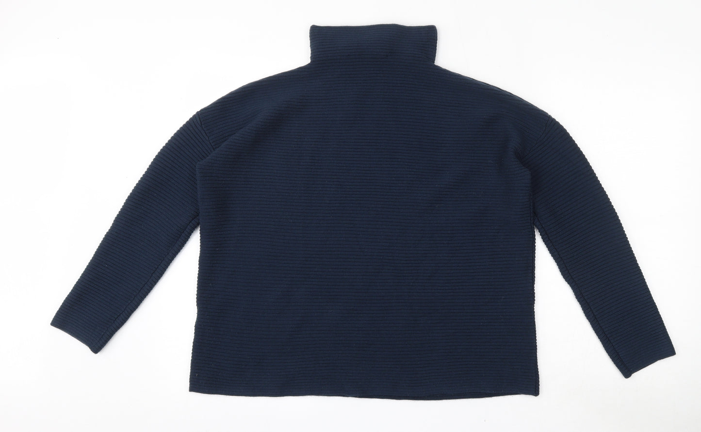 French Connection Womens Blue High Neck  Acrylic Pullover Jumper Size XS
