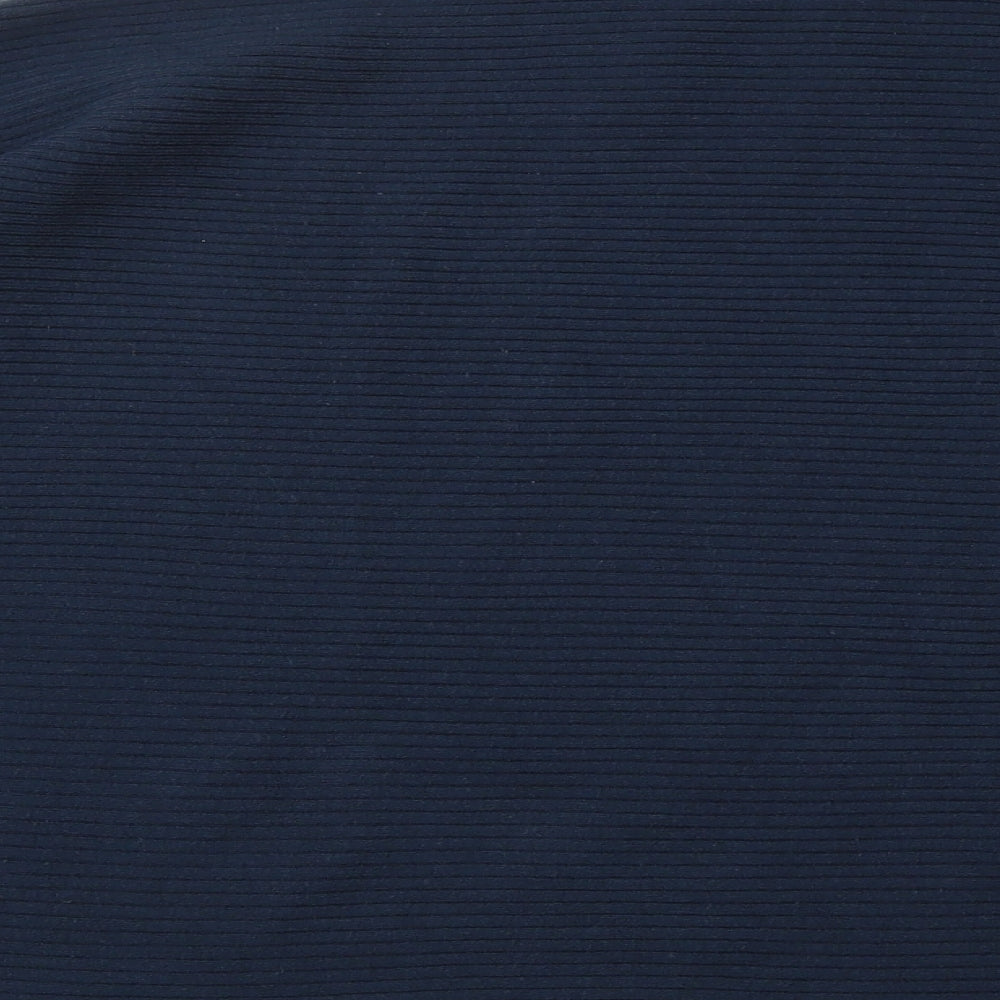 French Connection Womens Blue High Neck  Acrylic Pullover Jumper Size XS