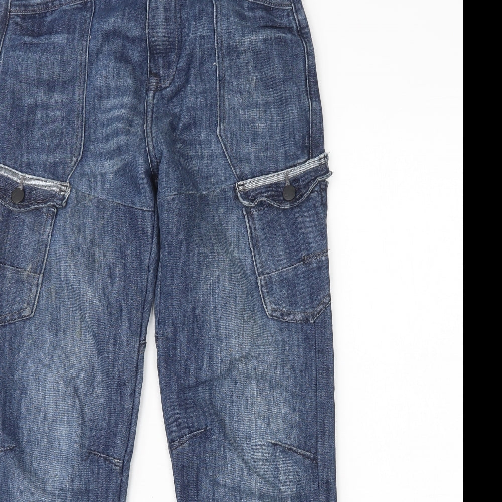 AIRWALK Boys Blue  Cotton Bootcut Jeans Size 13 Years  Regular Button