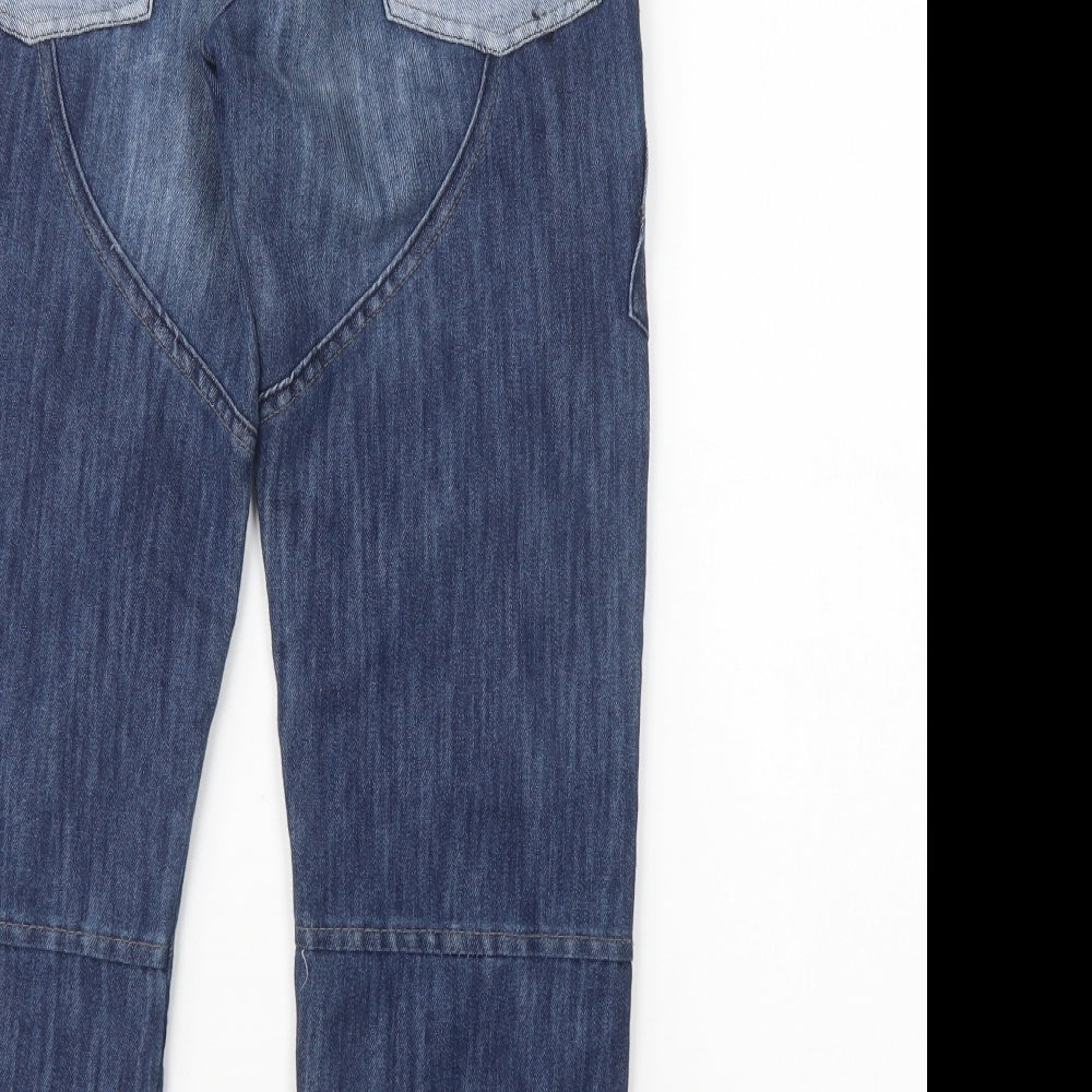 AIRWALK Boys Blue  Cotton Bootcut Jeans Size 13 Years  Regular Button